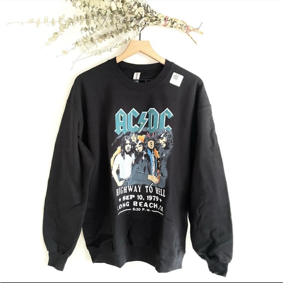 Urban Outfitters AC/DC Highway To Hell Poster Crew Neck Sweatshirt - Picture 4 of 11